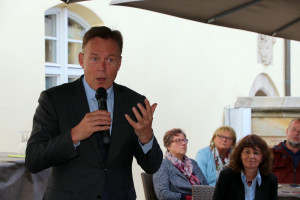 Thomas Oppermann bei seinem engagierten Vortrag